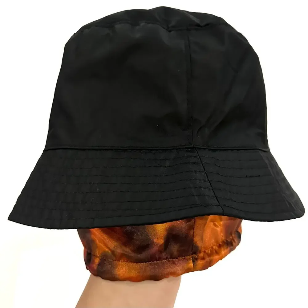 Fenty Beauty Exclusive Black Satin Lined Nylon Bucket Hat One Size